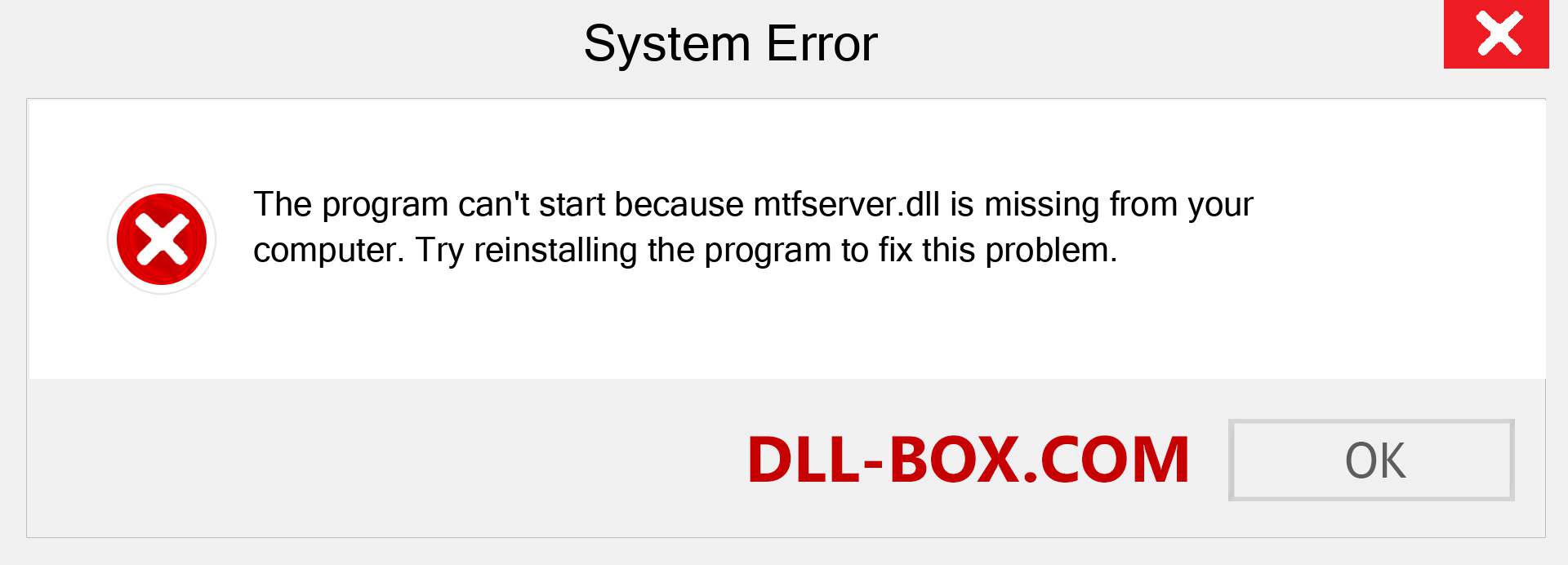  mtfserver.dll file is missing?. Download for Windows 7, 8, 10 - Fix  mtfserver dll Missing Error on Windows, photos, images