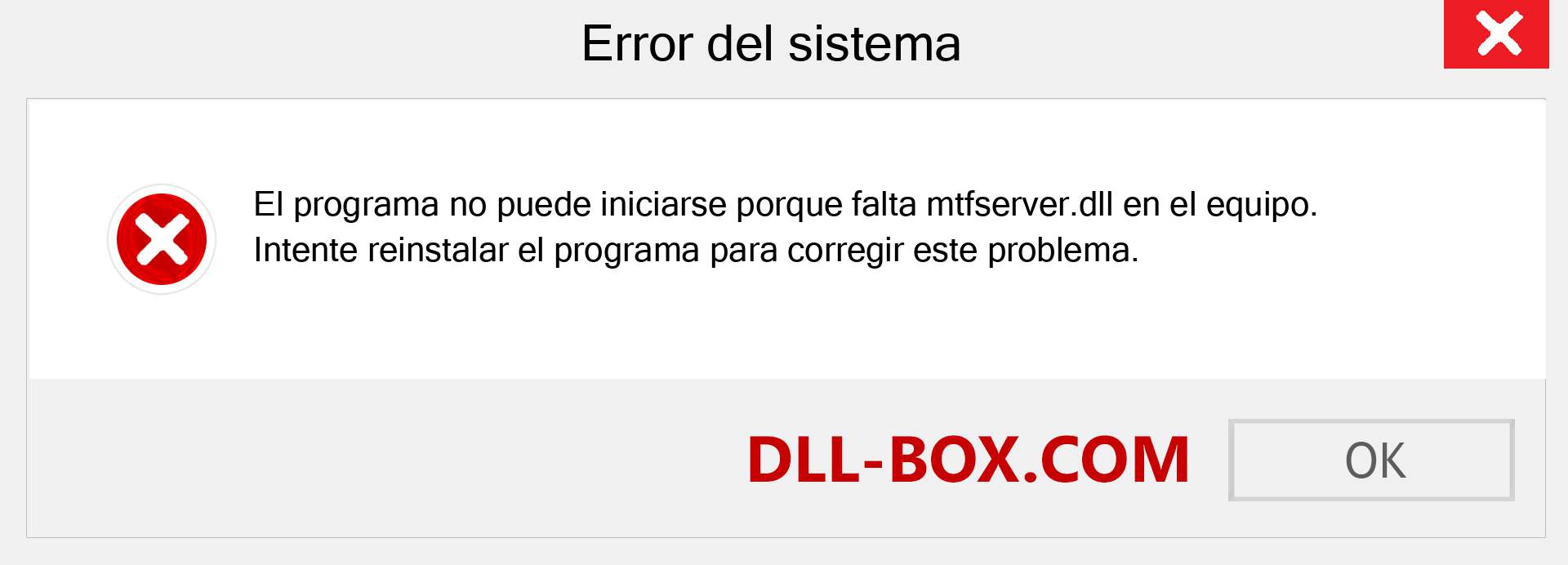 ¿Falta el archivo mtfserver.dll ?. Descargar para Windows 7, 8, 10 - Corregir mtfserver dll Missing Error en Windows, fotos, imágenes